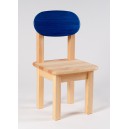 Židle Ovál - dřevěná dětská - opěradlo modré